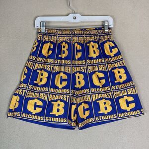 Bravest Studios Short Mens Large‎ Blue Yellow Coulda Been Records Print
